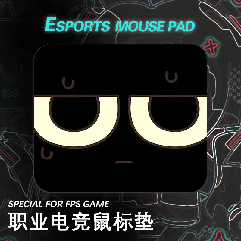 

Игровой коврик для мыши с милыми кошачьими глазами в стиле аниме — креативная фотоэлектрическая стеклянная поверхность для профессиональных FPS eSports и водонепроницаемого офисного использования