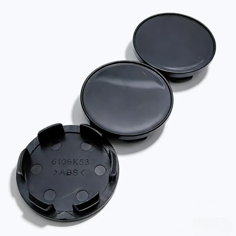 4er-Set 53MM (Clips 48MM) Radnabenkappen ohne Emblem, blanko, für Felgen, Staubschutz, Ersatz-Autozubehör – Detail 3