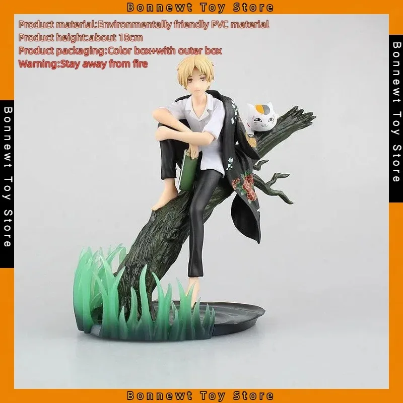 

18cm Natsume's Book of Friends Cat Teacher Natsume Takashi Ichiban Anime Action Figure In Stock Collection Desktop Ornament Gift