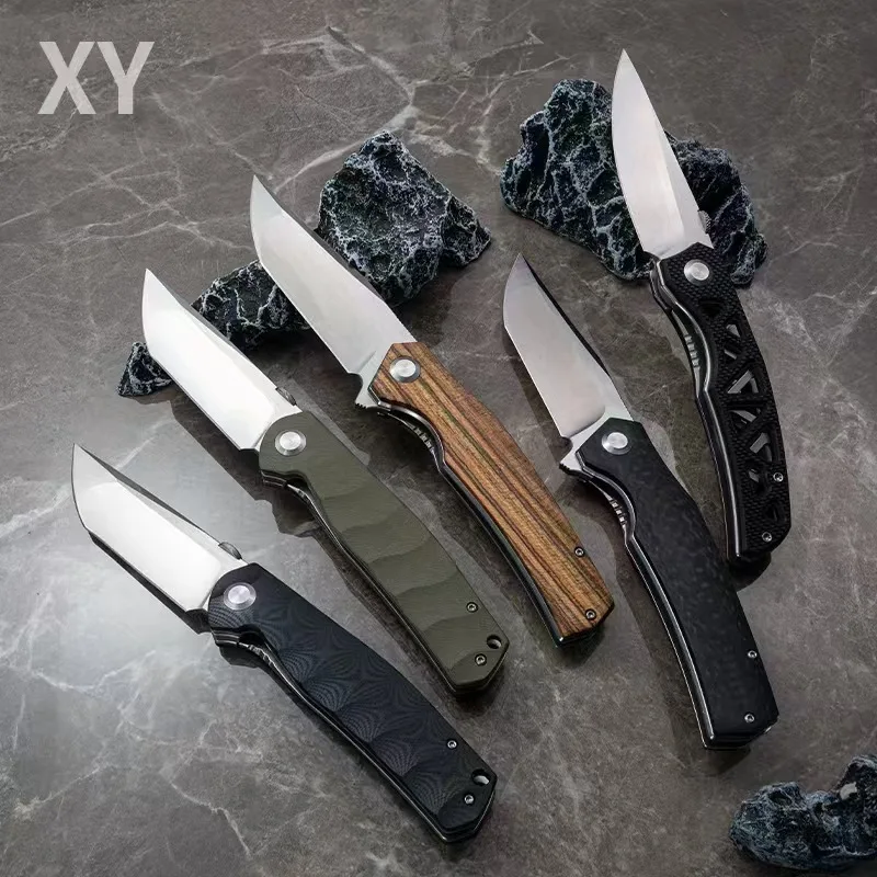 Portable Wilderness Outdoor Folding Camping Pocket Knife 9CR Blade G10 Handle Hunting Survival Fruit Utility Knives EDC Tools