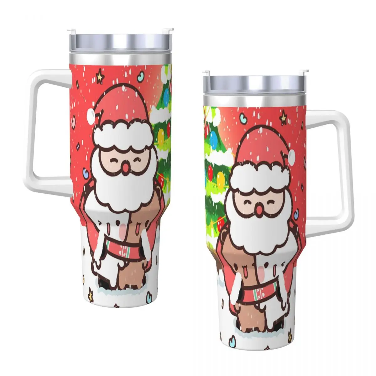 

Стакан из нержавеющей стали Bubu Dudu, рождественские кружки с Санта-Клаусом, чашка с соломинкой, бутылка для холодной и горячей воды, изолированные большие чашки