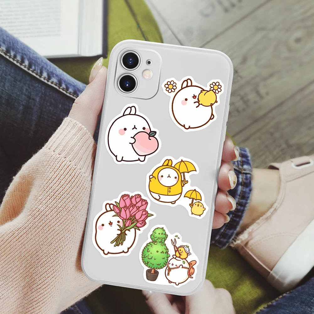 Cartoon Cute Fat Rabbit Stickers Pretty Kawaii DIY Toys Skateboard Laptop Cup Bike Motorcycle Phone Luggage Kids PVC Waterproof