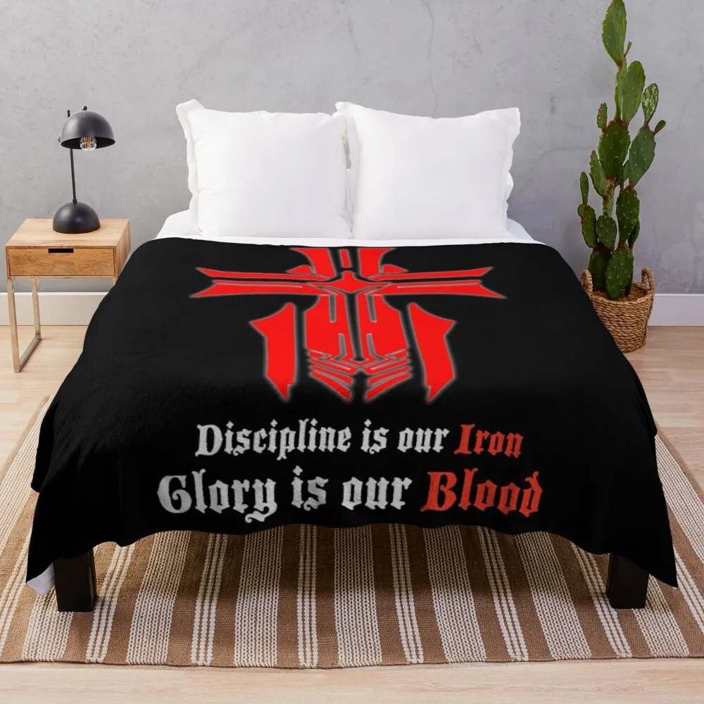 

Azur Lane - Iron Blood Logo with slogan Black Throw Blanket Heavy Blanket Beach Blanket