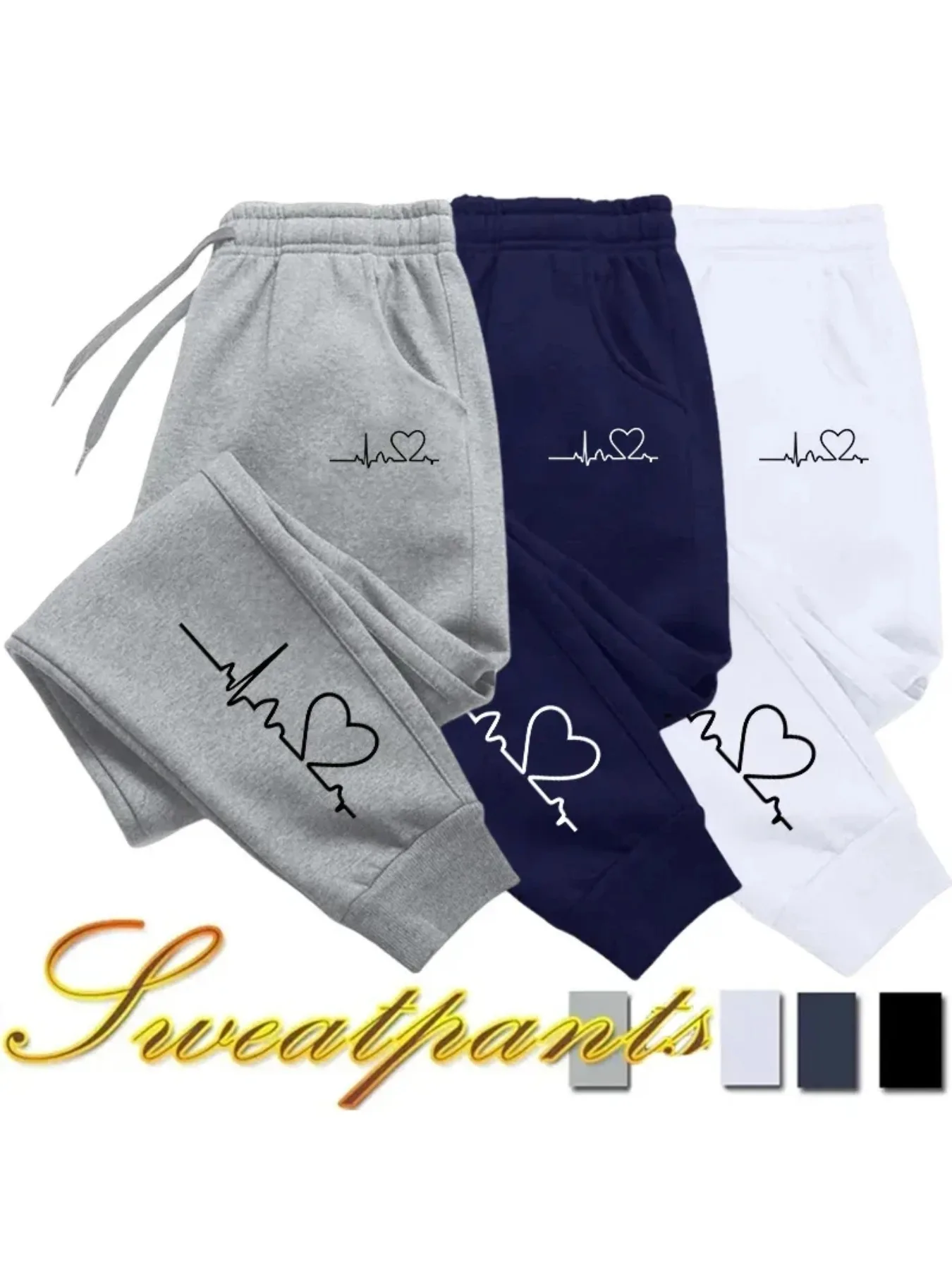 سراويل نسائية سراويل غير رسمية سراويل يومية سراويل لياقة بدنية مطبوعة على شكل قلب سراويل رياضية للركض في الشارع #1