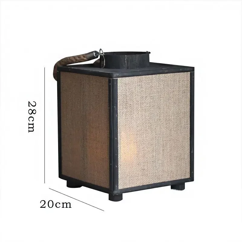 Imagem -05 - Linho Retro Wind Table Floor Lampshade Lâmpada para Candle Lamp Modelo de Tea Room Castiçal Lanterna Estilo Simples Decoração Ornamentos