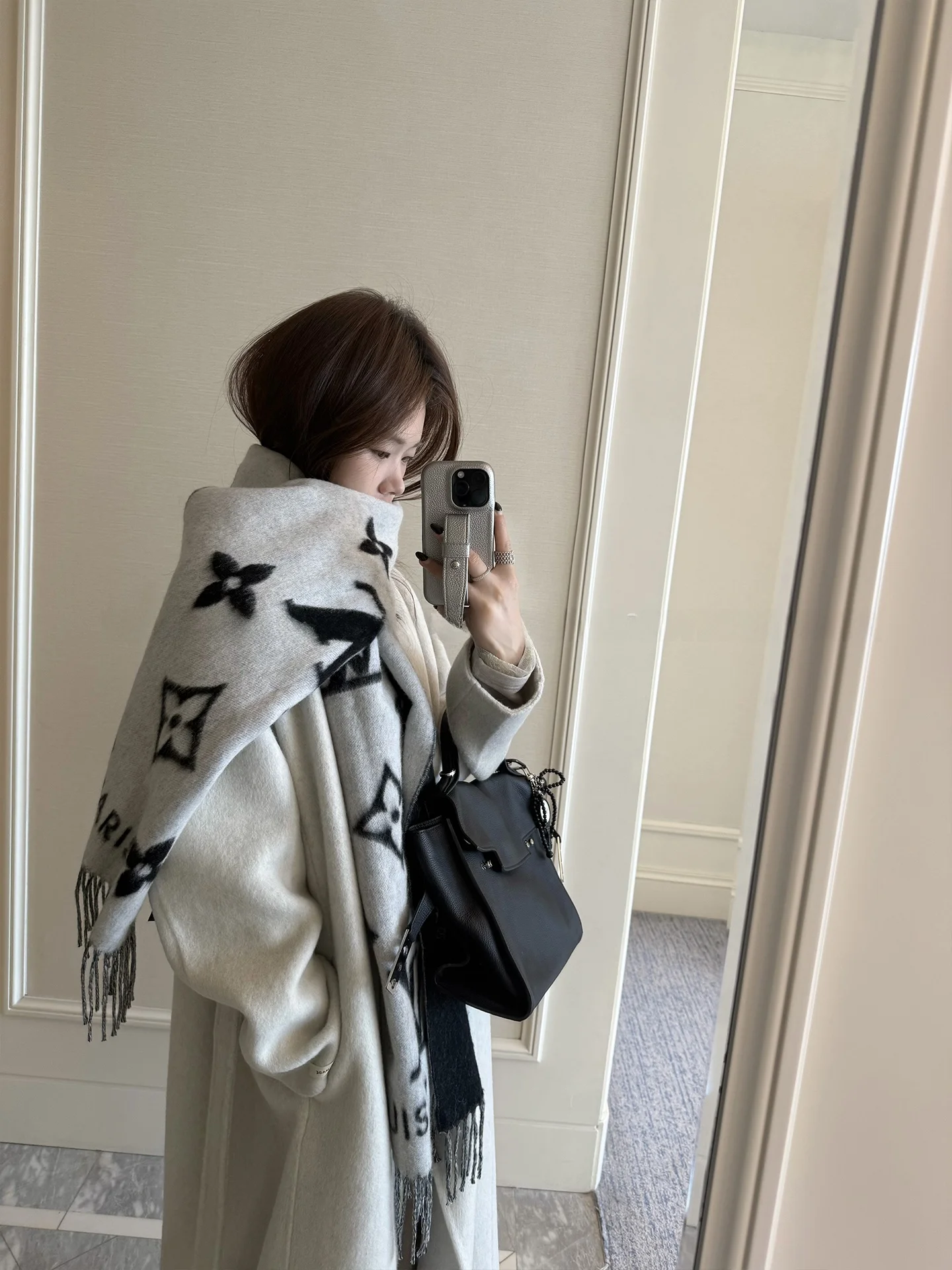 

Зимнее пальто YOLO OP Oaeal из натуральной шерсти с воротником из меха, повседневное, длинное, для электронной коммерции