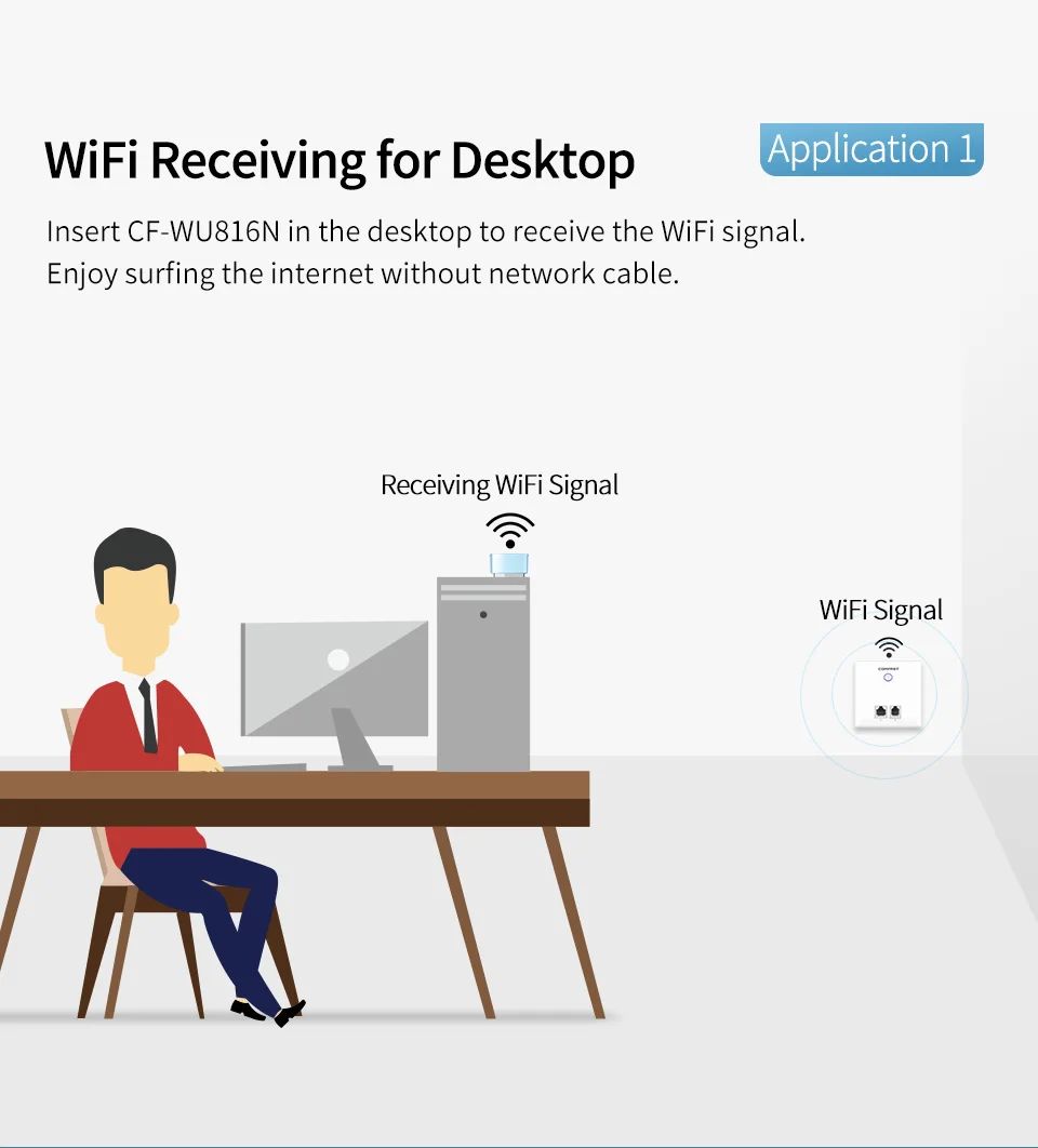 Comfast-RTL8188 Mini Adaptador USB WiFi, Dongle, 150Mbps, 802.11b/g, N, Adaptador, Emissor, Receptor, Placa de Rede, Antena, PC