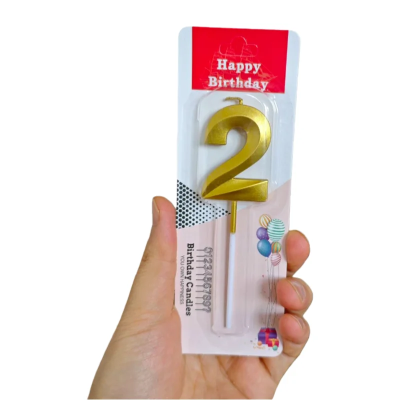 0-9 3D Gold Diamant Zahl Kerzen rauchfreie Kuchen Topper Kinder große Geburtstagskerze Hochzeitstag Party DIY Dekorationen – Detail 7