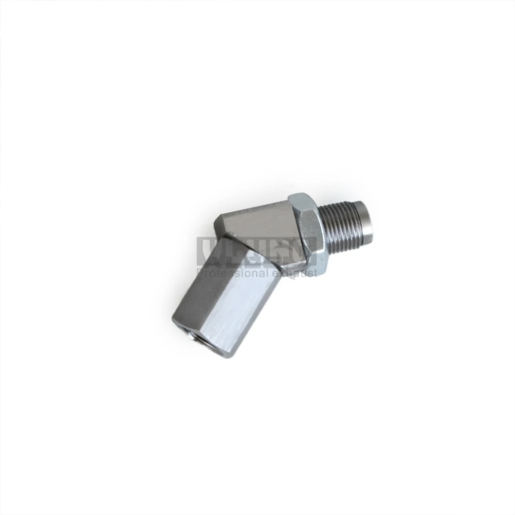 Hot Sales Exhaust Sensor Adapter, M18 * 1.5 Threaded Exhaust Pipe Sensor Plug 45 Degree L mini Catalyst CEL Spacer Adapter