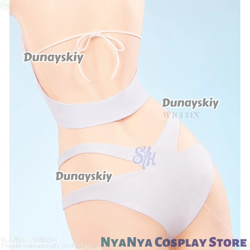 MNF Le Malin Cosplay Game Azur Lane Anime 코스튬 Sexy White Bikini Kawaii Summer Swimminwear Cute Lingerie Halloween Party 코스프레