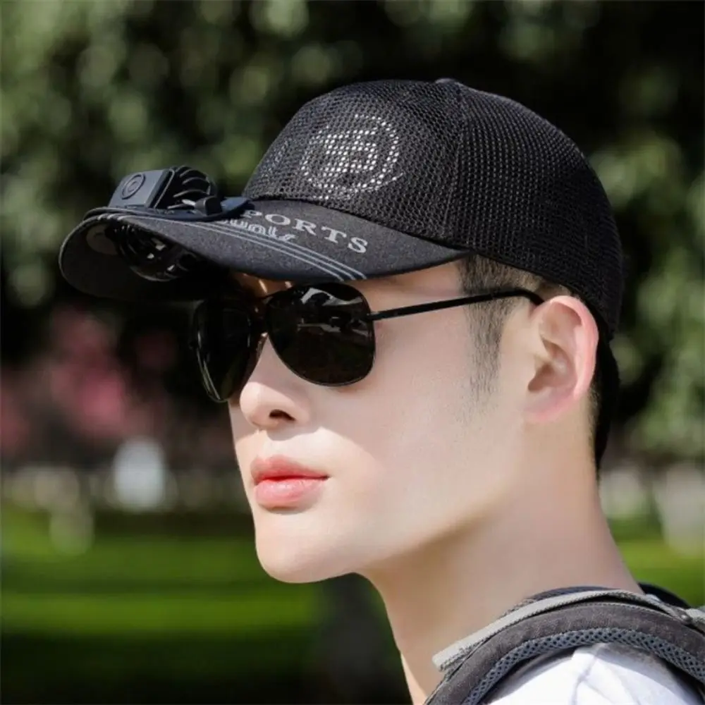 Adjustable Baseball Cap New Anti-UV with Fan Sun Hats USB Charging Adult Fan Hat Outdoor