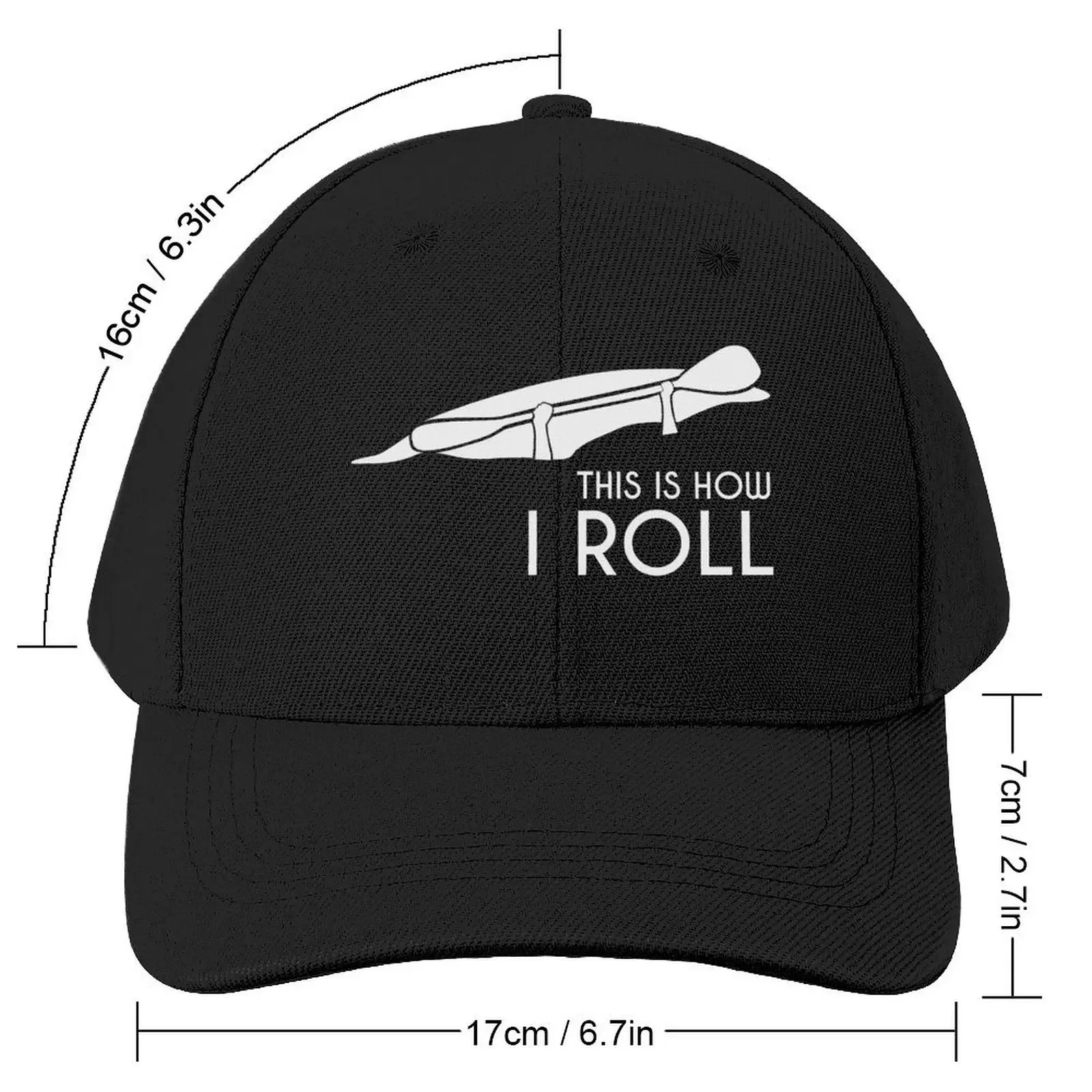 Whitewater Kayak This is How I Roll Baseball Cap Gentleman Hat Rave Women's Beach Outlet 2025 Men's