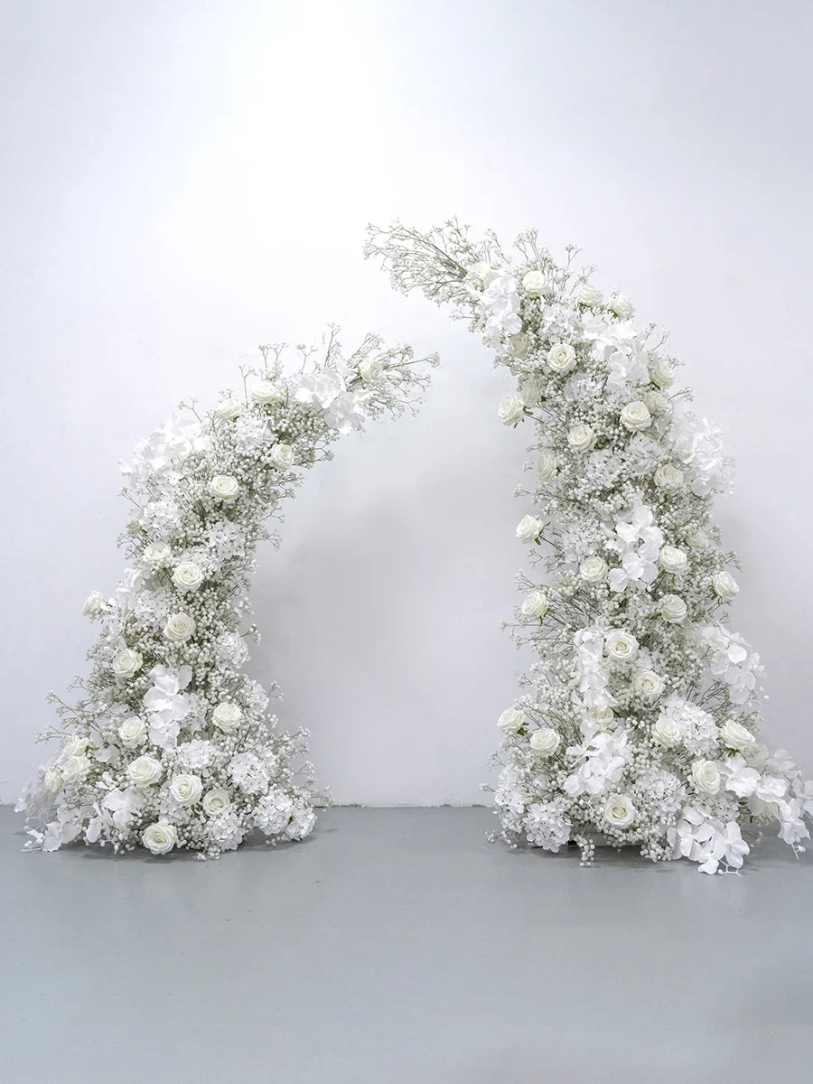 Customized wedding decoration Gypsy horns Floral arches, simulated flowers Wedding event ceremony photography arrangement flower