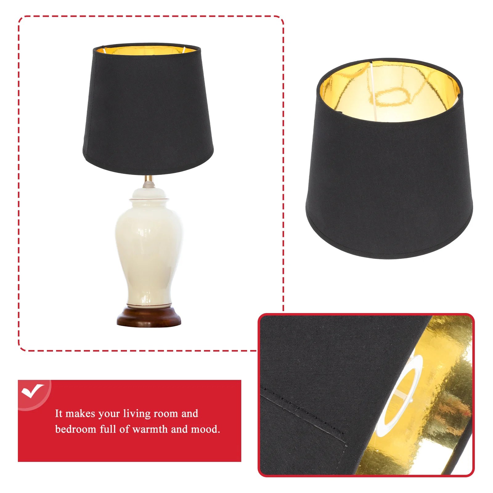 

Fabric Drum Lamp Shade for Table Lamps Floor Lamps Modern Light Cover Home Decor Living Room Bedroom Dining Room