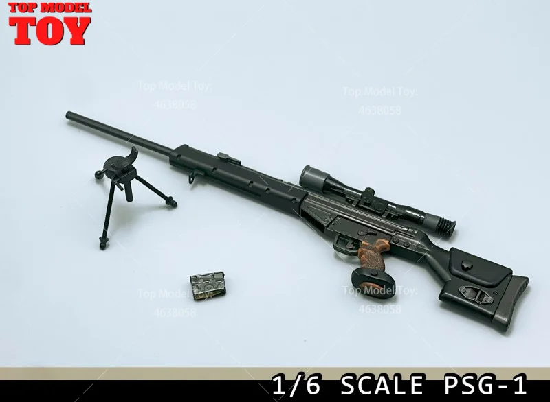 PSG-1 1/6 escala sniper rifle arma cena acessórios modelo de plástico 20cm brinquedo caber 12 ''soldado masculino figura ação corpo bonecas