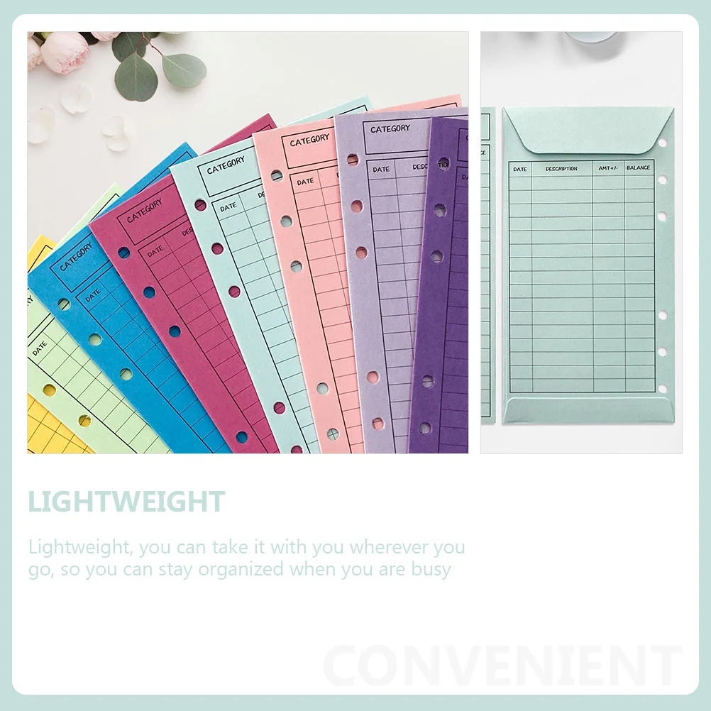 12-teiliges Budget-Umschlag-Geldblinder-Umschläge, Bürobedarf, leichtes, tragbares Ganizer-Set für die Budgetierung von Geld zu Hause, in der Schule