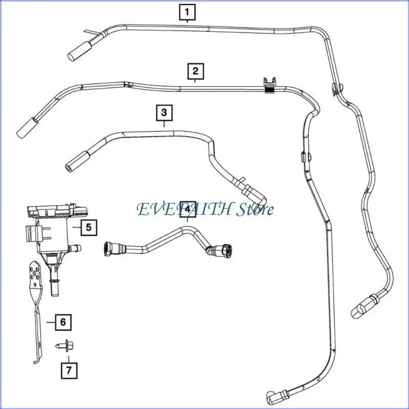 

124B 4891738AB 04891738AA 4891738AA Автомобильные вакуумные клапаны для очистки испарительного канистры с продувкой, вакуумные
