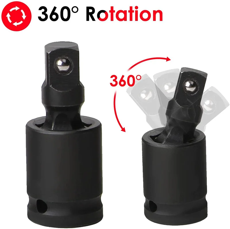 360 Degree Impact Universal Joint-Socket Retractable Socket Adapter Swivel Joint Air Wobble Socket Extension Electric Wrench