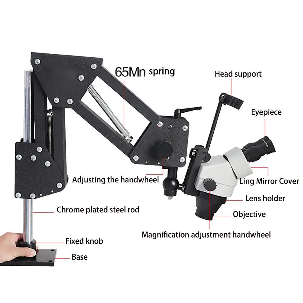 Universal Spring Bracket, Universal Micro Inlaying Machine, Jewelry Micro Inlaying Lens Special Tool, Magnifying Glass