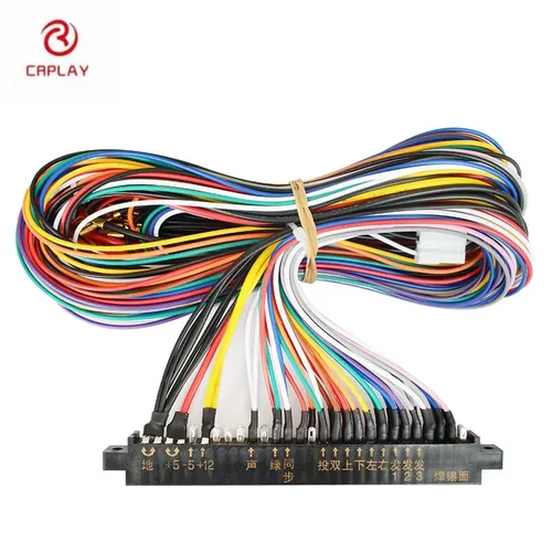 Imagen 2 del producto Arcade JAMMA 28/56 pines 2,8/4,8mm interfaz gabinete cableado de cables 140cm arnés PCB Cable para consolas de juegos Pandora Arcade 5V y 12V
