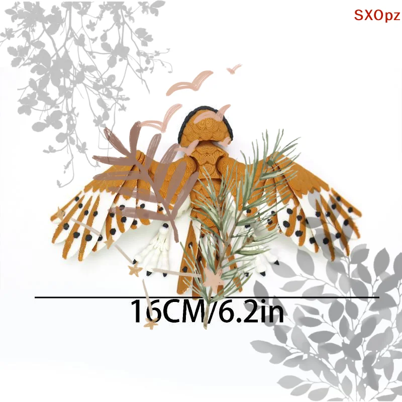 3D Printed Eagle Hawk Simulation: Animal Model Figurine Bird Ornament DIY Gift Home Decoration
