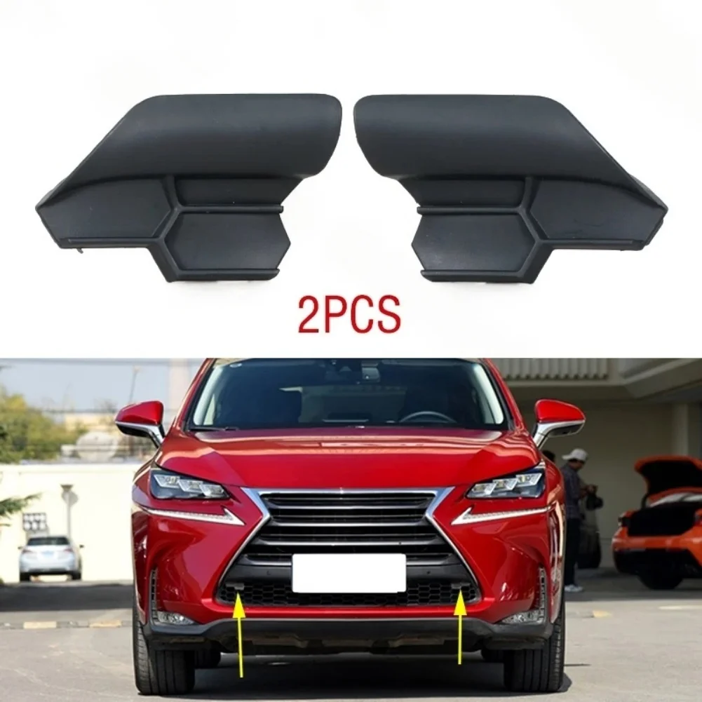 2PCS For Lexus For NX200t For 300H 2015-2017 Front Left Right Bumper Hole Cover Tow Cap OEM Number:5212778010, 5212878010