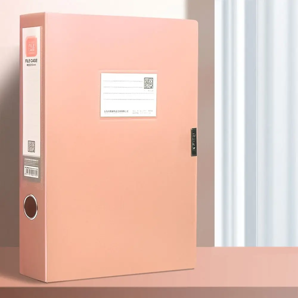 

Desktop Storage Thickened A4 File Folder Morandi Color Dustproof Paper Storage Box PP Plastic Document Case Projects