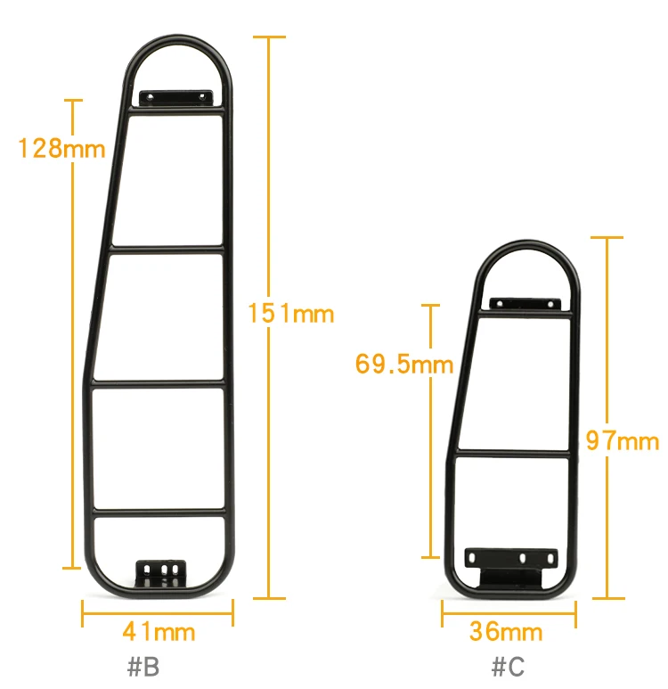 Simulierte Hinten Leiter Seite Leiter Dekoration Teile für 1/10 RC Crawler Auto Traxxas TRX4 Defender AXIAL SCX10 90046 RC4WD D90 Diy