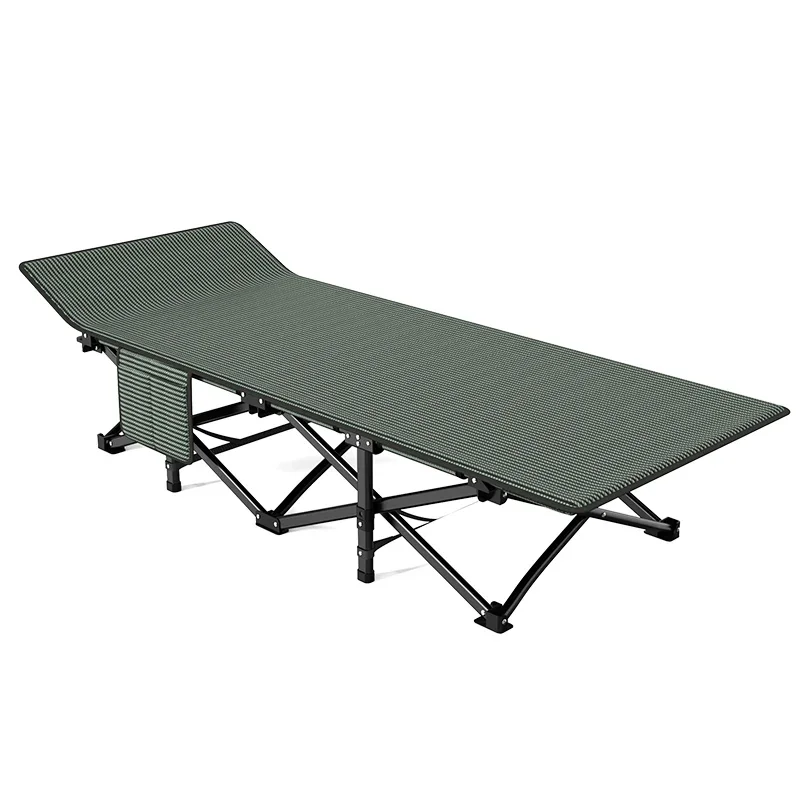 Support OEM ODM Outdoor Camping Portable Folding Bed Hiking Camp Bed with Storage Bag Beach Bed