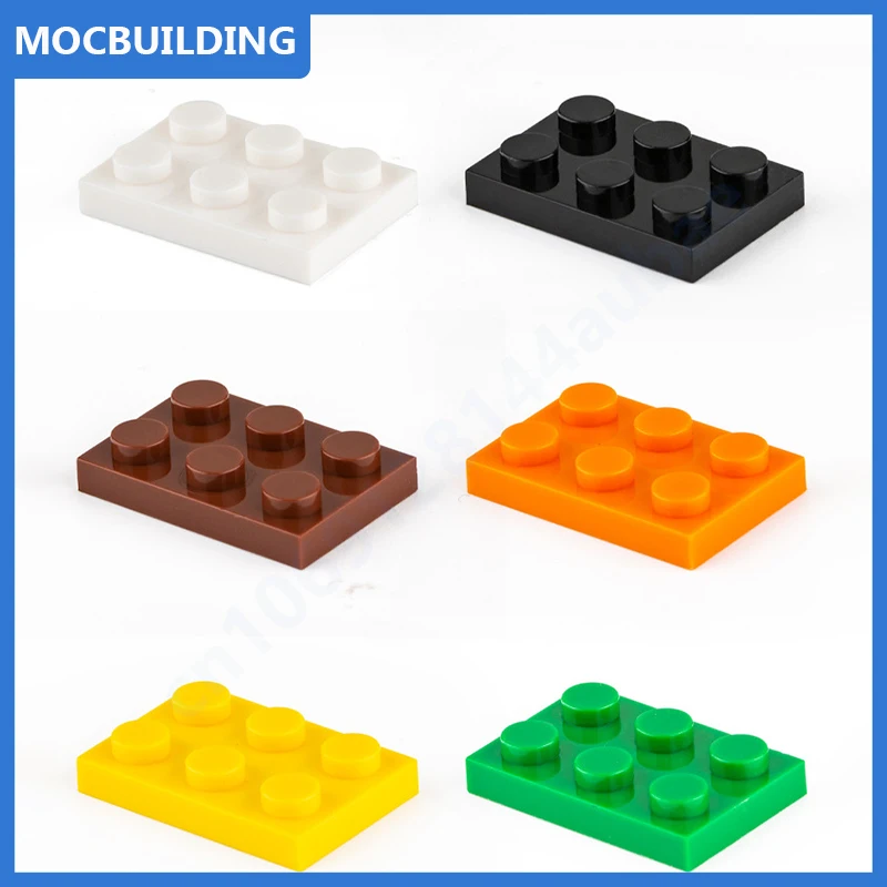 10PCS Moc Building Blocks Parts Bricks Plate 2×3 Dots DIY Compatible Assmble Particles Educational Toys Collection Xmas Gifts