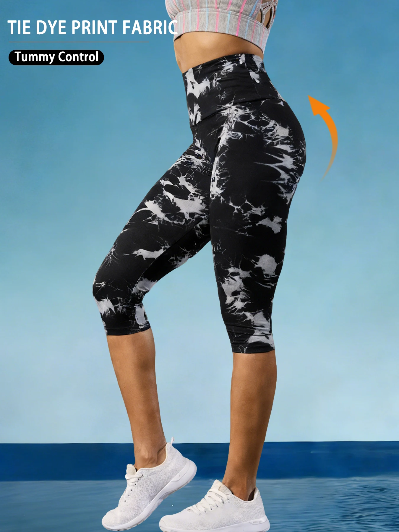 

Женские леггинсы-капри с высокой талией, супермягкие, с эффектом утяжки живота, непрозрачные, для тренировок, йоги, бега, спорта и фитнеса