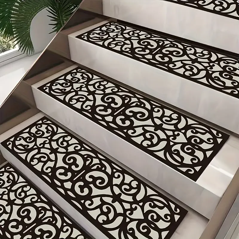 

1set Durable Outdoor Safety Step Mats with Hollow Design Stair Treads for Home Stairs Yard Decorative Home Safety Mat