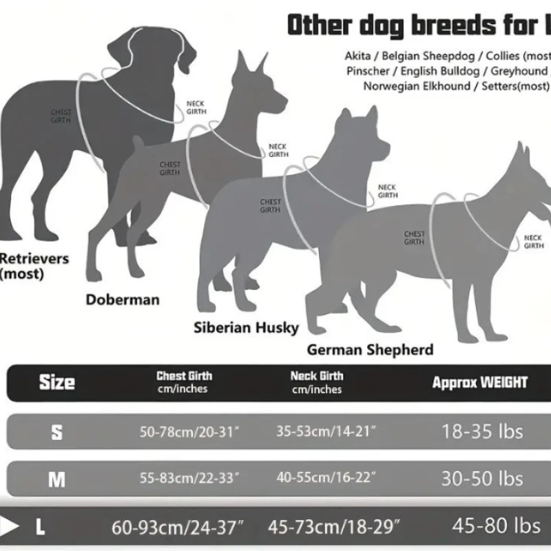 Tactical Dog Harness for Large Dogs No Pull Adjustable Pet Harness Reflective Working Training Easy Control