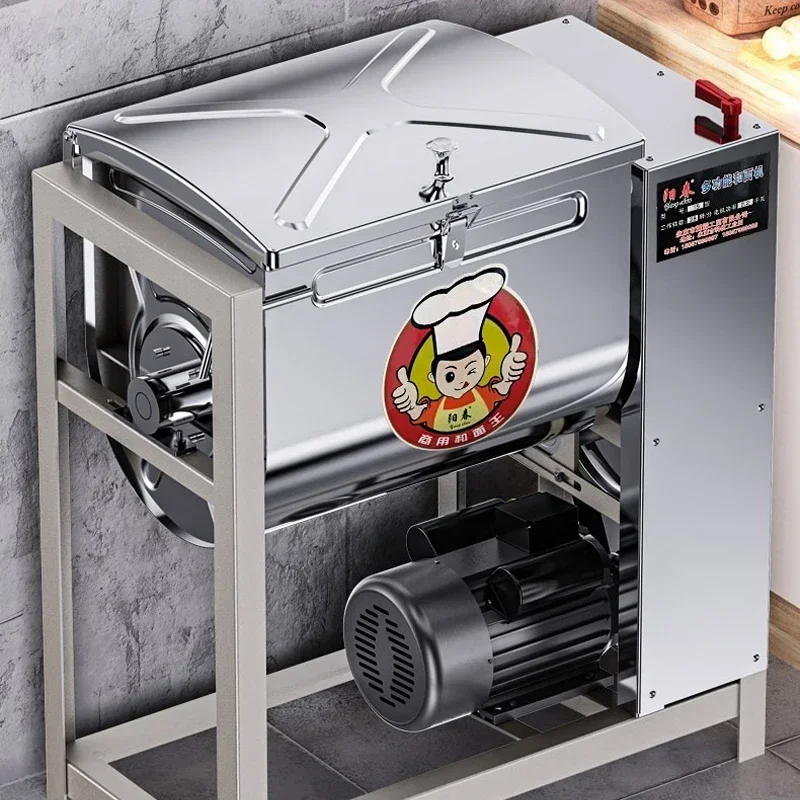 Commercial Noodle Kneading Machine Fully Automatic Kneading Noodle Mixing Noodle Large Capacity Flour Mixer Dough Mixer view 3