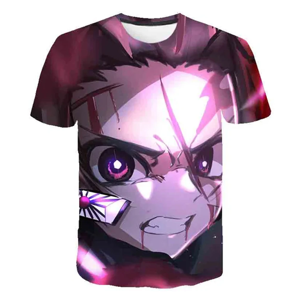 

Новая японская аниме Kimetsu No Yaiba Demon Slayer футболка с графическим 3D принтом футболки уличная одежда в стиле панк с круглым вырезом дышащая одежда