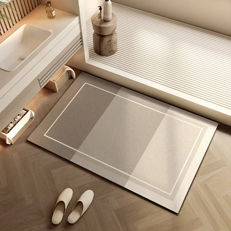 

Водопоглощающий мягкий диатомитовый коврик для ног в ванной комнате, коврик для ванной комнаты, ретро-полосатый стиль, аксессуары для дома, прямоугольник, нескользящая настройка