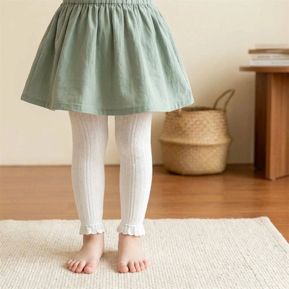 Fashion Soft Baby Legging Tight-fitting Comfort Toddler Pantyhose Lotus Edge Warm Newborn Long Pants Socks Girls 1-6 Years Old