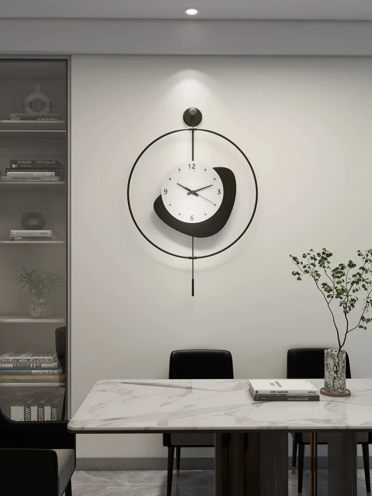 

New style with lights, fashionable, atmospheric, creative, high-end, artistic, restaurant, home wall clock