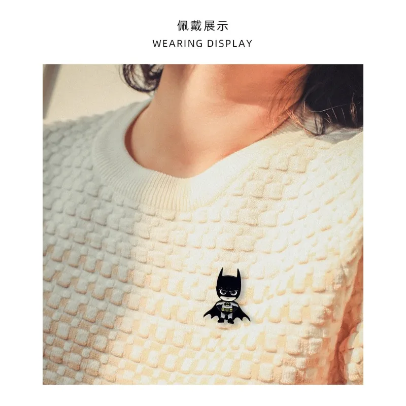 Nieuwe Beast Kingdom Batman Persoonlijkheid Cartoon Leuke Q Edition Metalen Badge Broche Accessoires Student Schooltas Decoratie Geschenken