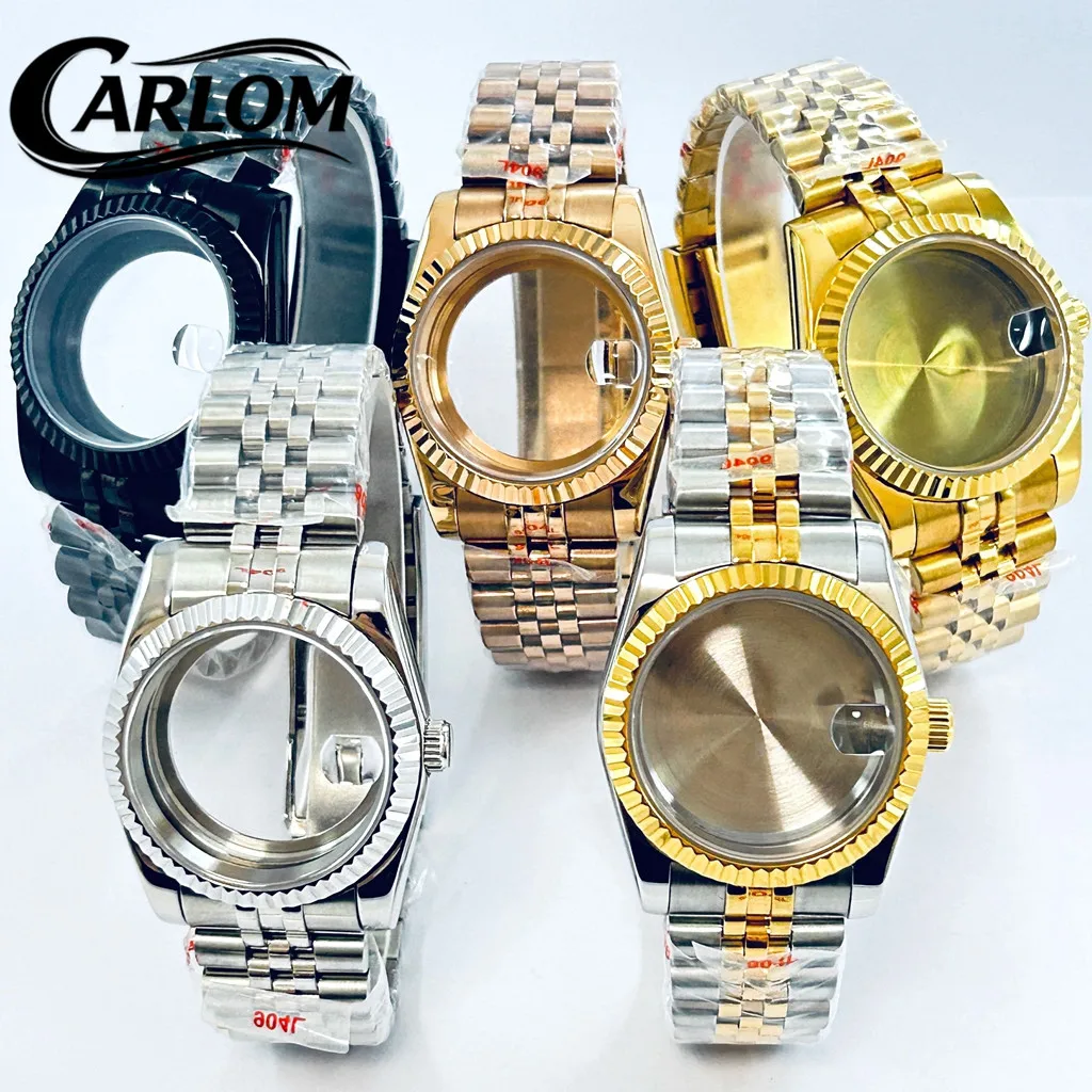 

36mm/40mm NH Watch Case For NH34 NH35 NH36 NH38 NH39 NH70 NH72 ETA2824 PT5000 Waterproof Sapphire Glass Jubilee Style Watch Part