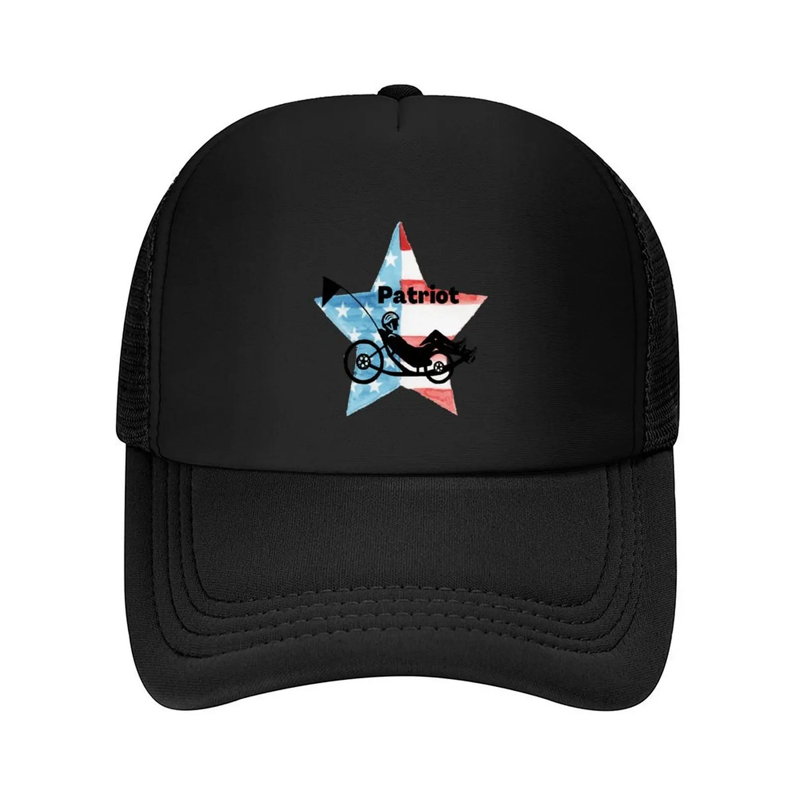 

Recumbent Life Design - Patriot - Tadpole Guy Baseball Cap Custom Cap Funny hats Mountaineering Golf Hat Hats For Men Women's