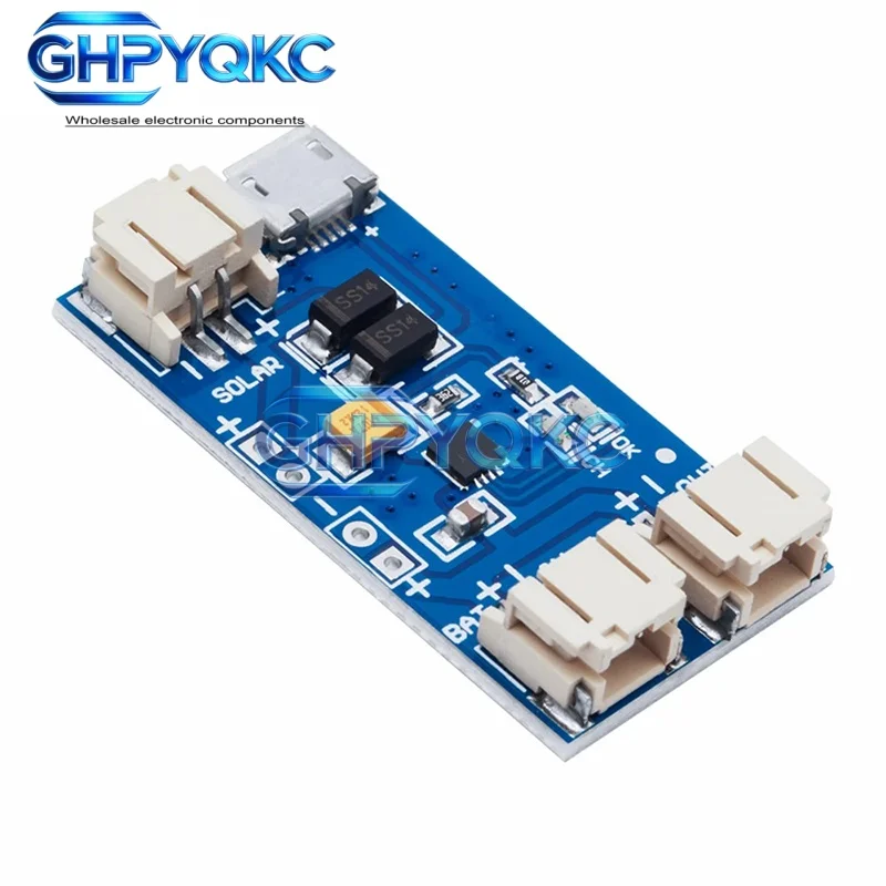 GHPYQKC CN3065 Mini Solar Lithium Charger Module 500mA Solar Power Li-ion Battery Charging Board Outdoor DIY for Arduino