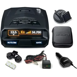 UNIDEN R4 Extreme Long-Range Laser/Radar Detector, Built-in GPS w/AUTO Mute Memory,Voice Alerts, & RDA-HDWKT Smart Hardwire Kit