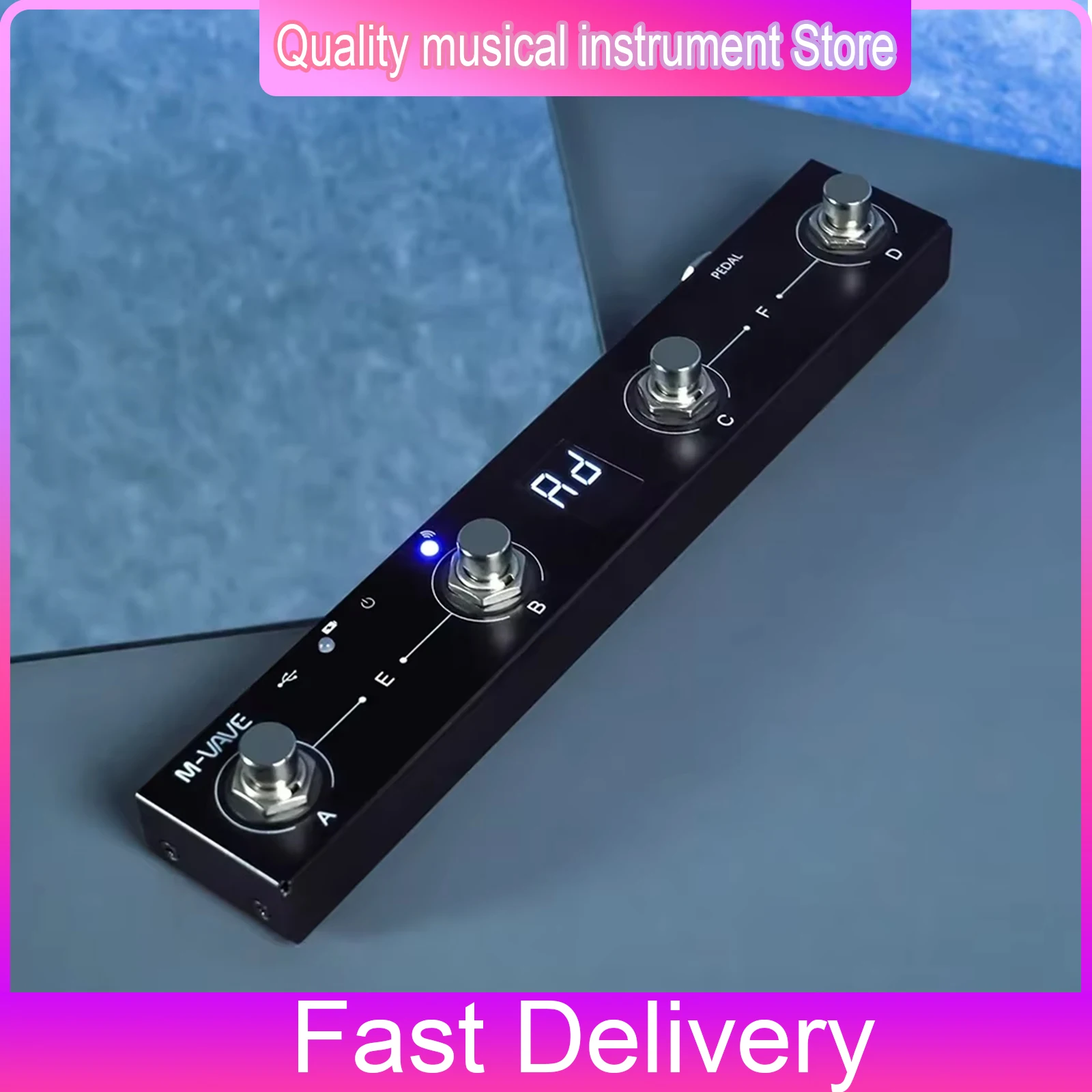 

M-VAVE Chocolate MIDI Controller BT Rechargeable 4 Buttons MIDI Controller Pedal Wireless Transmission APP Control System