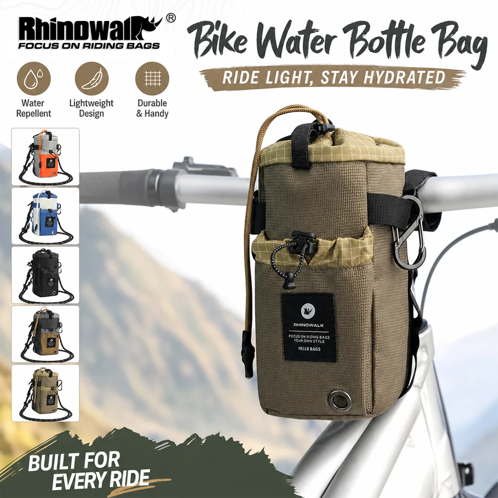 Rhinowalk Fahrrad-Wasserflaschentasche 1L Isolierte Fahrradflaschenhalterung Schnellöffnungs-Schulter-Umhängetasche Fahrradflaschenbeutel Zubehör