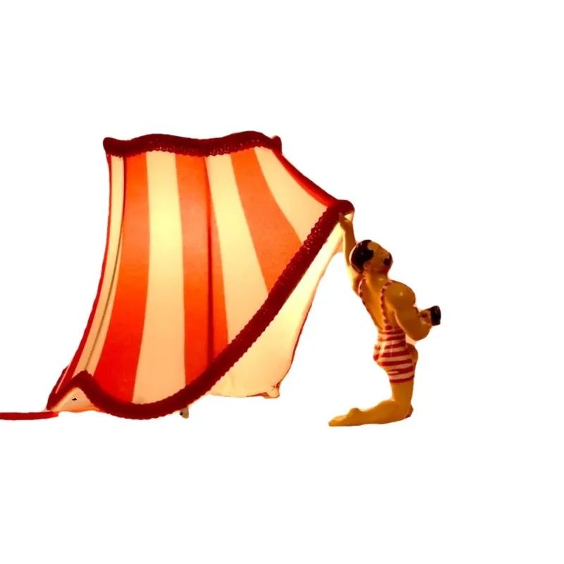 

Circus bedroom creative desk lamp American retro study decorative lamp French medieval bedside lamp