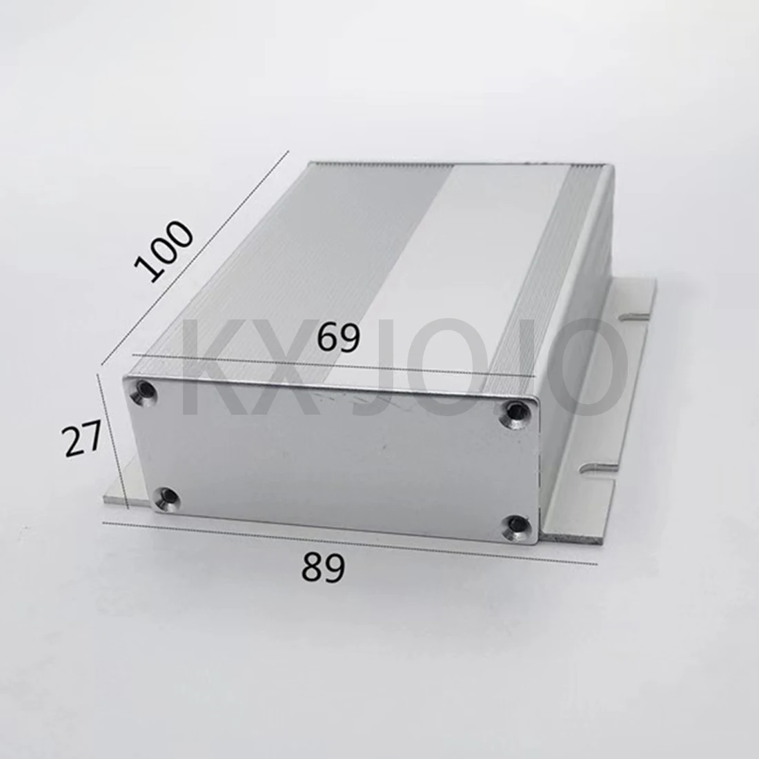 กล่องอลูมิเนียมแบ่ง69*27/35/43*100มม. กล่องแยกกล่องแบตเตอรี่เงิน PCB เปิดรูที่กำหนดเอง