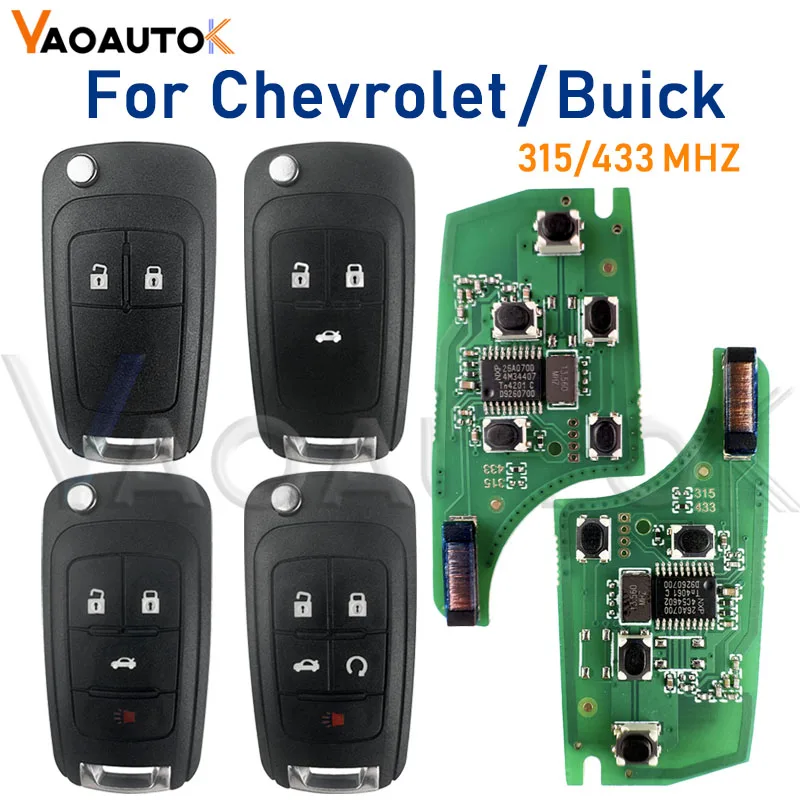 

Smart Remote Key For Buick Chevrolet Cruze Epica Lova Camaro Impala Aveo Malibu Sail Orlando Trax Spark 2/3/4/5 Buttons Car Key