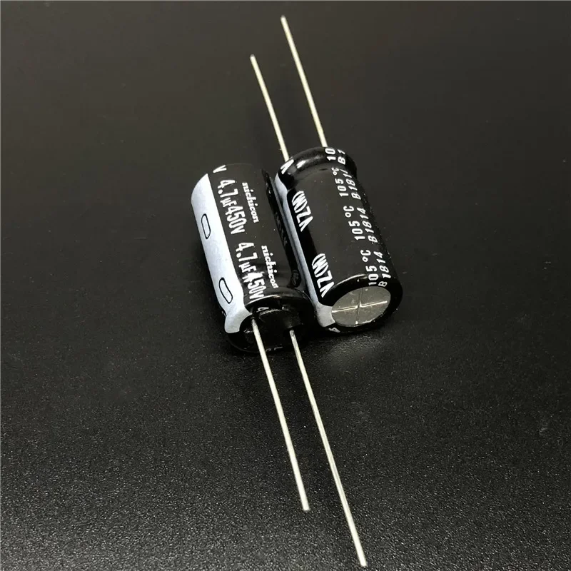 5pcs/50pcs 4.7uF 450V NICHICON VZ Series 10x20mm 450V4.7uF Wide Temperature Range Aluminum Electrolytic Capacitor