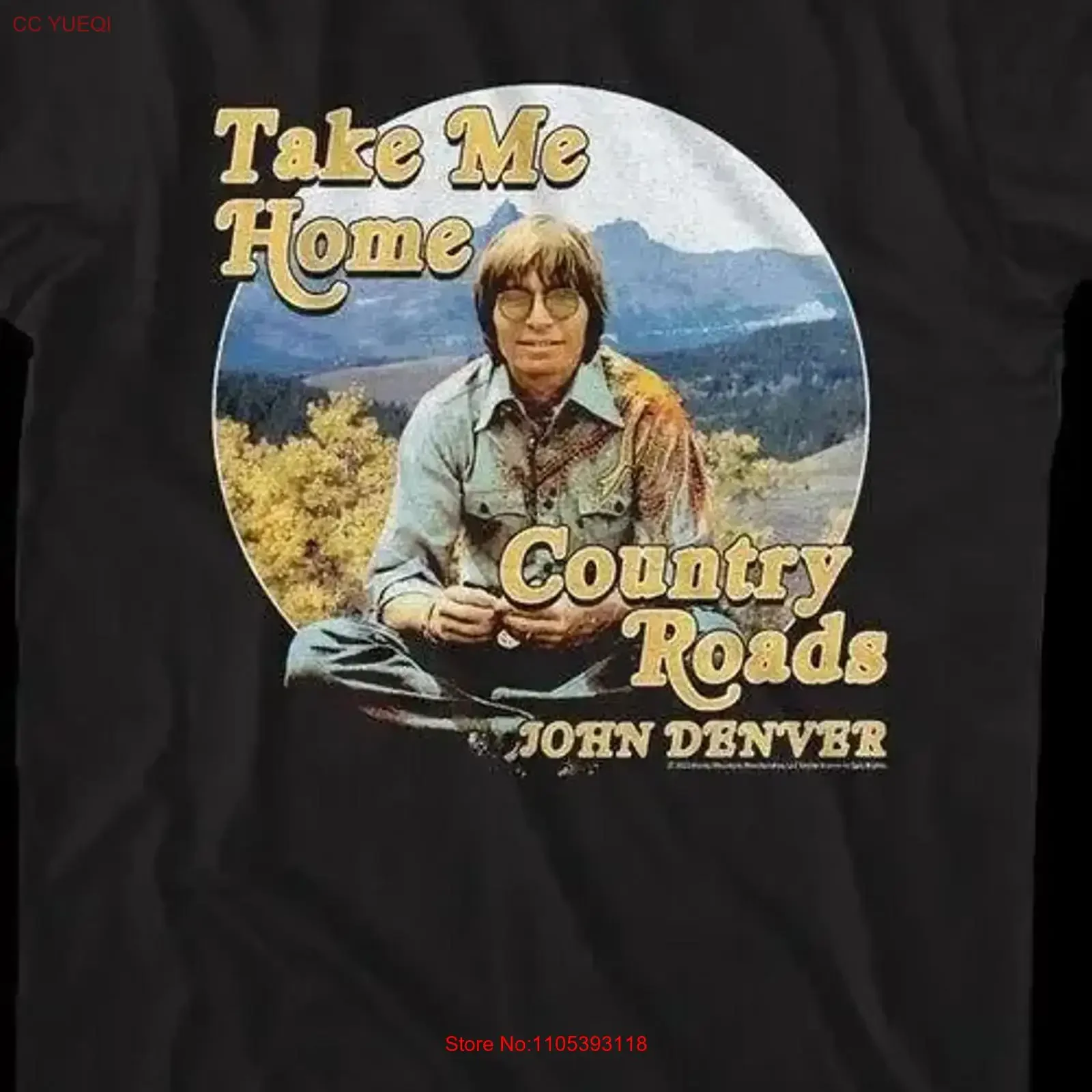 Take Me Home Country Roads John Denver T Shirt vintage Washed designer clothes fashion Casual Slightly Breathable Comfortable